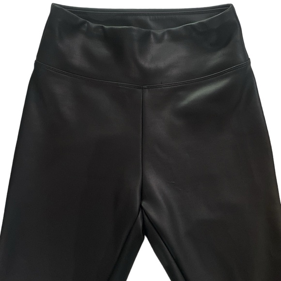 Express black faux leather look super high waist coated leggings size XS - Picture 4 of 12
